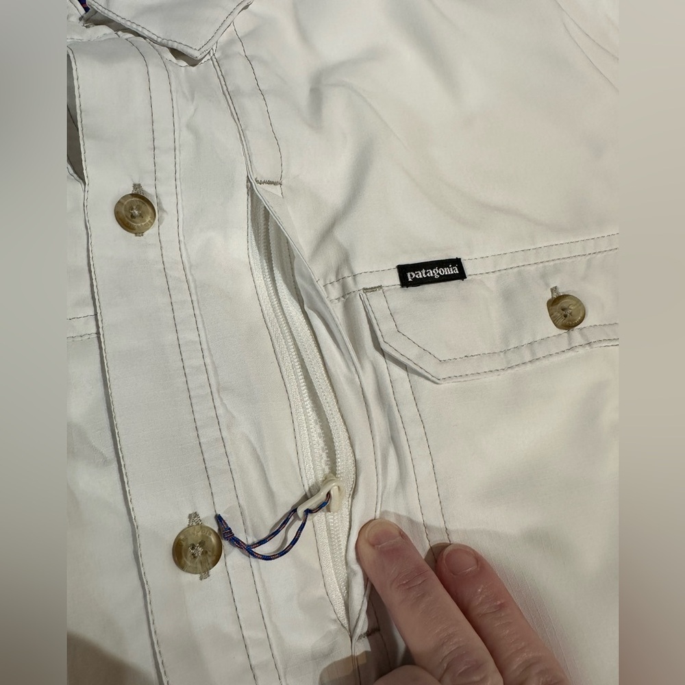 SPF Patagonia Sol Patrol II Shirt White Lightweight Button Up XXL - Picture 14 of 16